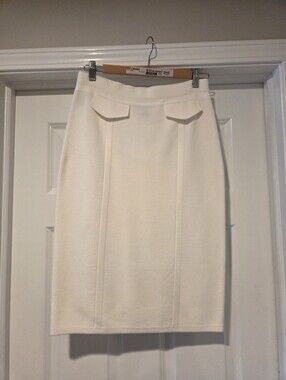 St John Women's Cream Pencil Skirt - Classic Tailored Style